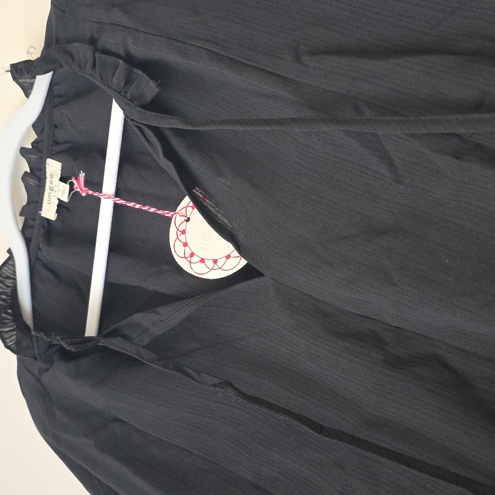 Black Lace Trim Umgee Women's Top - Picture 6 of 9